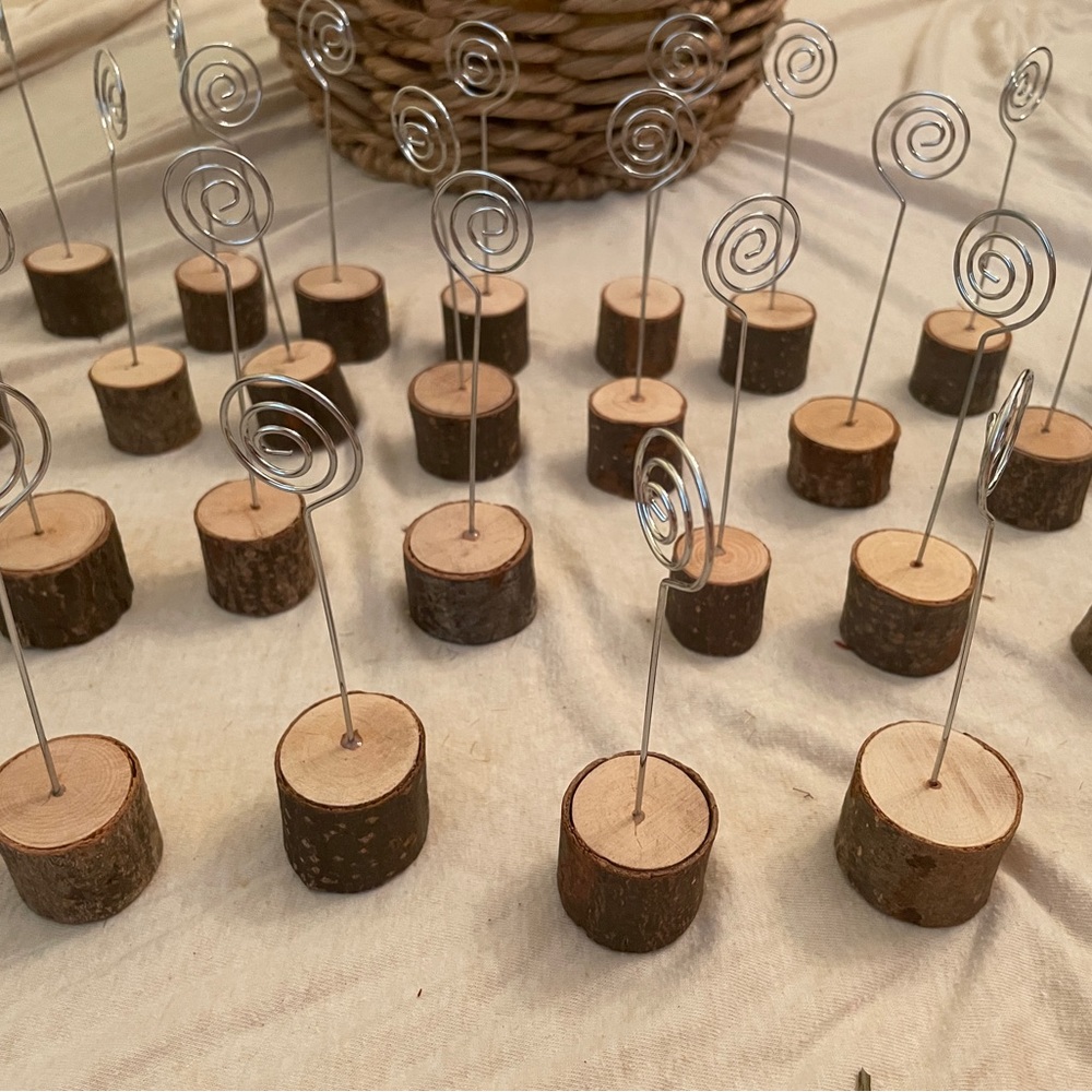 Tree stump name plate holders